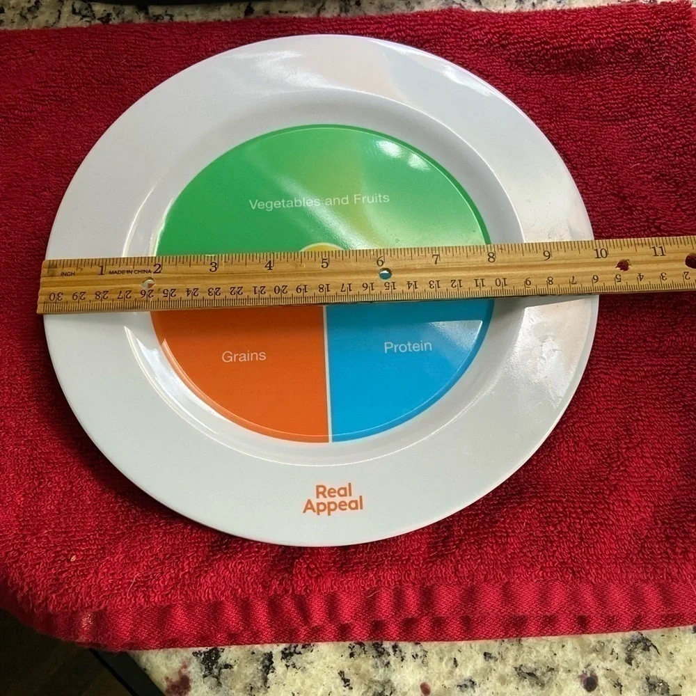 NWOT REAL APPEAL PORTION PLATE weight control melamine 10